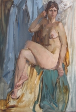 Seated - oil, canvas