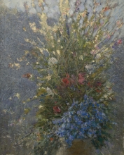 Field Flowers - oil, canvas, cardboard