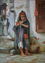 Oriental Girl - oil, canvas