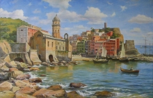 Vernazza, Italy - oil, canvas