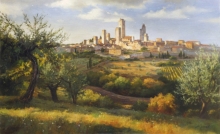 San Gimignano, Italy - oil, canvas