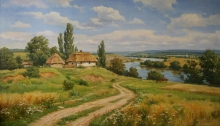 Ukrainian Landscape - oil, canvas