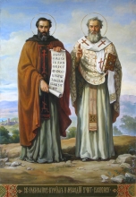 Cyril And Methodius - oil, canvas