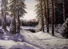 Winter Morning - oil, canvas
