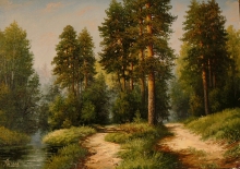 Wood Trails - oil, canvas