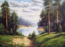 Forest Backwater - oil, canvas