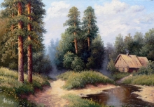 House Of The Forester - oil, canvas