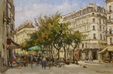 At The Metro Of San-Paul - oil, canavs