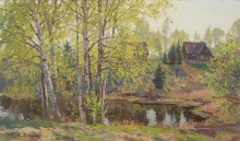 Spring In Academichka - oil, canvas