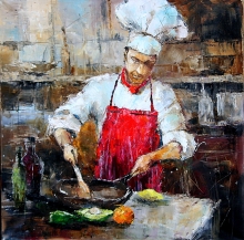 Cook - oil, canvas