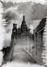 The Church Of the Spilled Blood - ink, paper