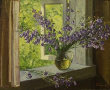 Forest Bluebells - oil, canvas