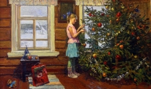 Christmas Tree - oil, canvas