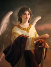 Uriel The Archangel - oil, canvas