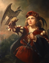 Falconer - oil, canvas