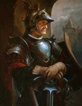 Condottiere - oil, canvas