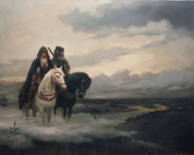 Guardians Of Russian Land - oil, canvas