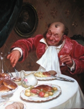 At Dinner - oil, canvas