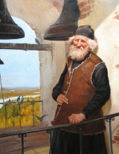 At The Bell Tower - oil, canvas