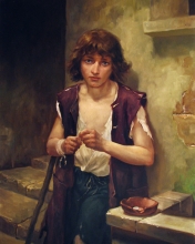 Beggar Boy - oil, canvas