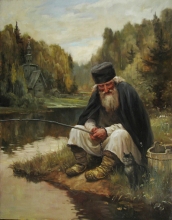 Fishing - oil, canvas