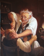 Dentist - oil, canvas