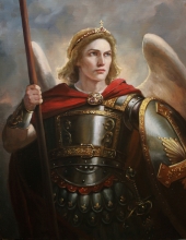 Michael The Archangel - oil, canvas