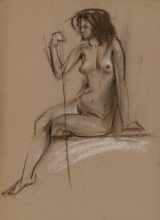 Nude 6 - pastel, toned paper