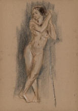 Nude 7 - pastel, toned paper