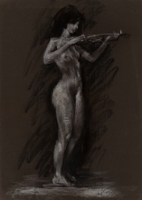Nude 11 - pastel, toned paper