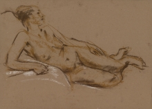 Nude 16 - pastel, toned paper