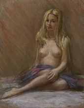 Nude 17 - pastel, toned paper