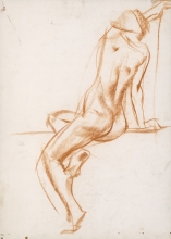 Nude 27 - pastel, toned paper