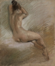Nude 33 - pastel, toned paper