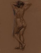 Nude 38 - pastel, toned paper