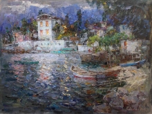 Gurzuf In The Evening - oil, canvas