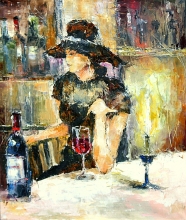 Glass Of Wine - oil, canvas