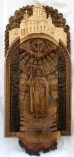 St. Vladimir The Great - nut, redwood, stained oak, elm, bone, oil based varnish