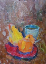 Still Life - oil, cardboard