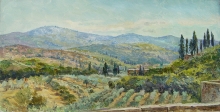 View Of Villagio Oriente. Arezzo. Toscana - oil, canvas