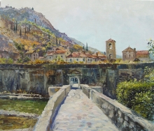 Gated Of Old Kotor, Montenegro - oil, canvas
