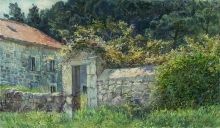 Entrance To An Old Courtyard. Prchan. Montenegro - oil, canvas