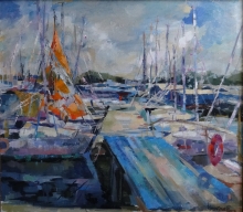 Orange Sail - oil, canvas