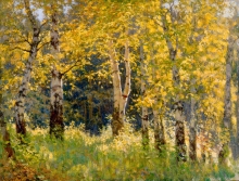 Gold Of September - oil, canvas