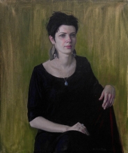 Portrait Of Nadezhda Vitvechberg - oil, canvs