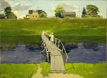Markovo On The Moskva River - oil, canvas