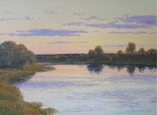 At The River - oil, canvas