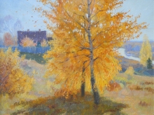 Golden Autumn - oil, canvas