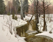 Forest Brook - oil, canvas