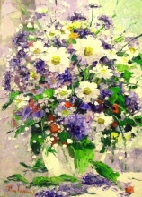 Melody Of A Spring Bouquet - oil, canvas